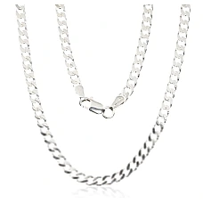 Серебряная цепочка Картье 3.5 мм , алмазная обработка граней, 55, 14.5 g, Серебро 925 проба