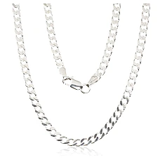 Серебряная цепочка Картье 3.5 мм , алмазная обработка граней, 55, 14.6 g, Серебро 925 проба