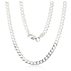 Серебряная цепочка Картье 3.5 мм , алмазная обработка граней, 55, 14.7 g, Серебро 925 проба