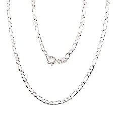 Серебряная цепочка Фигаро 2,2 мм , алмазная обработка граней, 55, 6.1 g, Серебро 925 проба