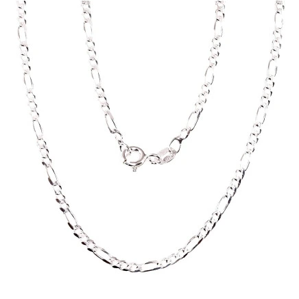 Chains,  - Silver chain Figaro 2,2 mm , diamond cut, 55, 6.1 g, Silver 925 fineness