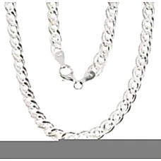 Серебряная цепочка Мона-лиза 6 мм , алмазная обработка граней, 50, 23.5 g, Серебро 925 проба