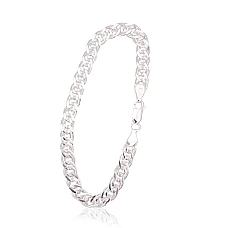 Серебряная цепочка Мона-лиза 6 мм , алмазная обработка граней, 19, 9.2 g, Серебро 925 проба