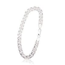 Серебряная цепочка Мона-лиза 6 мм , алмазная обработка граней, 20, 9.7 g, Серебро 925 проба