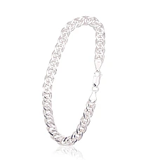 Серебряная цепочка Мона-лиза 6 мм , алмазная обработка граней, 20, 9.8 g, Серебро 925 проба