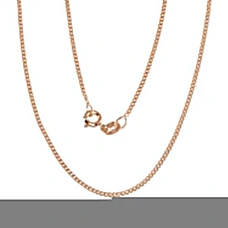 Sudraba ķēdīte Kartjē 1.5 mm , dimantu apstrādājums, 40, 2.1 g, Sudrabs 925 prove, sarkanais zelts (pārklājums)