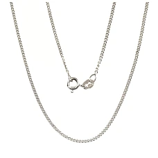 Sudraba ķēdīte Kartjē 1.5 mm , dimantu apstrādājums, 40, 2.1 g, Sudrabs 925 prove, rodijs (pārklājums)