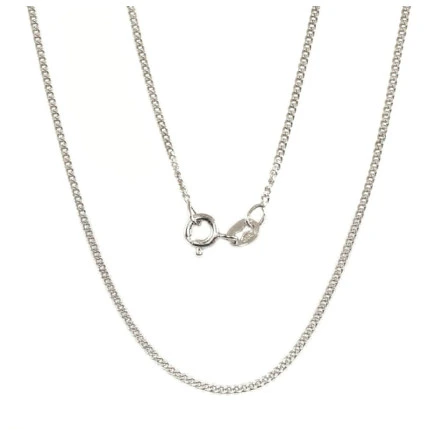 Ķēdītes,  - Sudraba ķēdīte Kartjē 1.5 mm , dimantu apstrādājums, 40, 2.1 g, Sudrabs 925 prove, rodijs (pārklājums)
