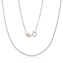 Sudraba ķēdīte Kartjē 1 mm, dimantu apstrādājums, Sudrabs 925 prove