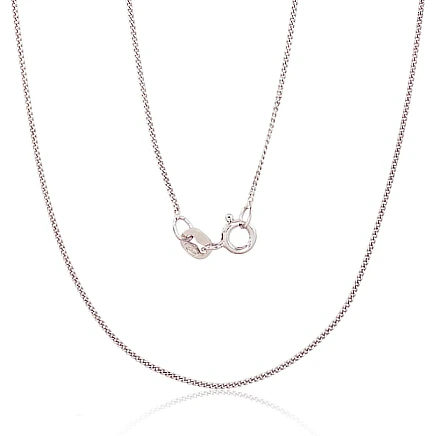Chains,  - Silver chain Curb 1 mm , diamond cut, 47, 1.5 g, Silver 925 fineness