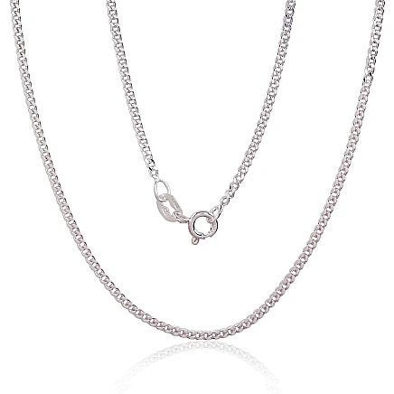 Chains,  - Silver chain Curb 2 mm , diamond cut, 45, 3.7 g, Silver 925 fineness