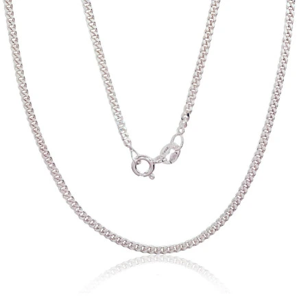 Chains,  - Silver chain Curb 2 mm , diamond cut, 50, 5.5 g, Silver 925 fineness