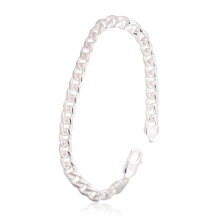 Viriešiem,  - Sudraba ķēdīte Kartjē 7 mm, 22, 23.4 g, Sudrabs 925 prove