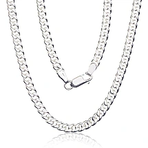 Sudraba ķēdīte Kartjē 4 mm, Sudrabs 925 prove