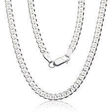 Sudraba ķēdīte Kartjē 4 mm, 50, 21.9 g, Sudrabs 925 prove