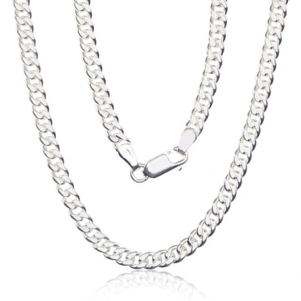 Viriešiem,  - Sudraba ķēdīte Kartjē 4 mm, 50, 22 g, Sudrabs 925 prove