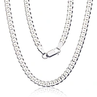 Sudraba ķēdīte Kartjē 4 mm, 55, 24.1 g, Sudrabs 925 prove