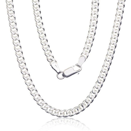 Viriešiem,  - Sudraba ķēdīte Kartjē 4 mm, 55, 24.1 g, Sudrabs 925 prove