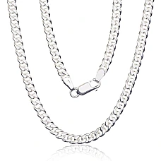 Sudraba ķēdīte Kartjē 4 mm, 55, 24.3 g, Sudrabs 925 prove