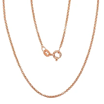 Серебряная цепочка Rollo 1 мм, 50, 2.7 g, Серебро 925 проба, красное золото (покрытие)