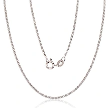 Серебряная цепочка Rollo 1 мм, 45, 2.4 g, Серебро 925 проба, родий (покрытие)