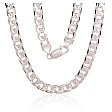 Silver chain Curb 6 mm , diamond cut, 50, 36.9 g, Silver 925 fineness