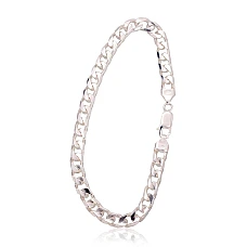 Silver chain Curb 6 mm , diamond cut, 22, 16.2 g, Silver 925 fineness