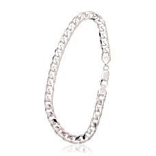 Silver chain Curb 6 mm , diamond cut, 22, 16.3 g, Silver 925 fineness