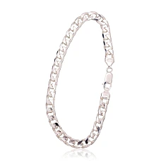 Silver chain Curb 6 mm , diamond cut, 22, 16.5 g, Silver 925 fineness