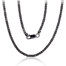 Sudraba ķēdīte Bizantija 2.5 mm, 45, 16.7 g, Sudrabs 925 prove, rodijs (pārklājums)