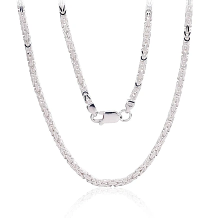 Viriešiem,  - Sudraba ķēdīte Bizantija 2.5 mm, 50, 18.4 g, Sudrabs 925 prove