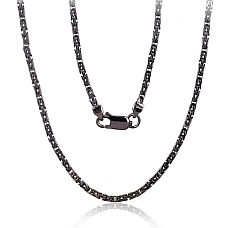 Sudraba ķēdīte Bizantija 2.1 mm, 50, 12 g, Sudrabs 925 prove, rodijs (pārklājums)