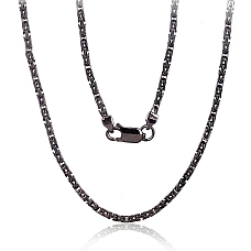 Sudraba ķēdīte Bizantija 2.1 mm, 50, 17.9 g, Sudrabs 925 prove, rodijs (pārklājums)