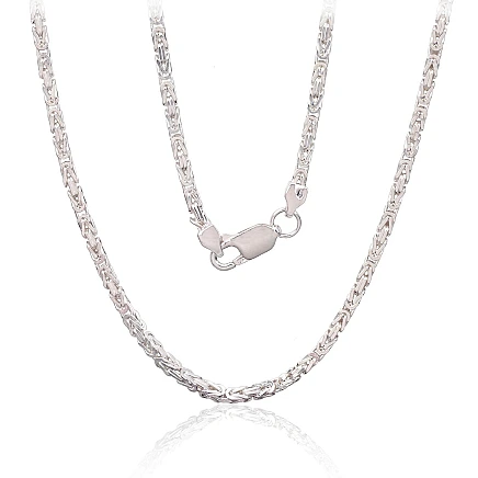 Viriešiem,  - Sudraba ķēdīte Bizantija 2.1 mm, 55, 19.6 g, Sudrabs 925 prove
