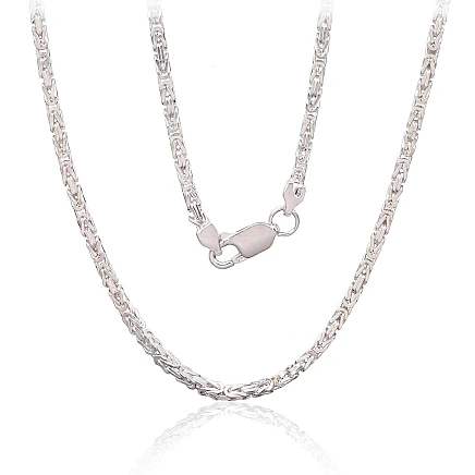 Viriešiem,  - Sudraba ķēdīte Bizantija 2.1 mm, 55, 19.7 g, Sudrabs 925 prove