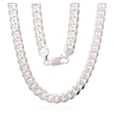 Silver chain Curb 6 mm, 50, 33.2 g, Silver 925 fineness