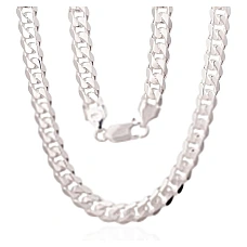 Silver chain Curb 6 mm, 55, 36.4 g, Silver 925 fineness