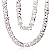 Серебряная цепочка Двойной ромб 6 мм , алмазная обработка граней, 50, 29.7 g, Серебро 925 проба