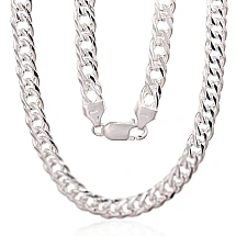 Серебряная цепочка Двойной ромб 6 мм , алмазная обработка граней, 50, 29.9 g, Серебро 925 проба