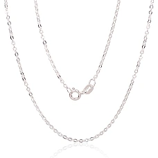 Silver chain Anchor round 1 mm , diamond cut, 40, 2 g, Silver 925 fineness