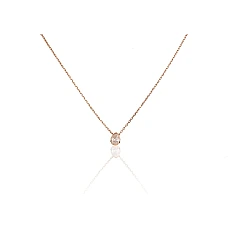 Серебряное колье, 42, 2.2 g, Серебро 925 проба, красное золото (покрытие), Цирконы, Регулируемая длина