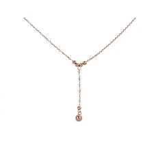 Серебряное колье, 42, 2 g, Серебро 925 проба, красное золото (покрытие), Регулируемая длина
