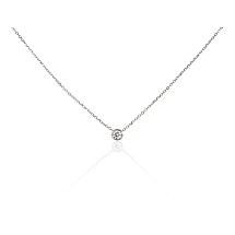Серебряное колье, 42, 1.8 g, Серебро 925 проба, родий (покрытие), Цирконы, Регулируемая длина