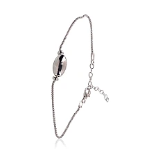 Silver bracelet, 17, 3.2 g, Silver 925 fineness, Rhodium (Plating), Variable length