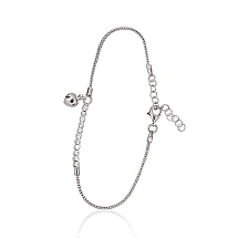 Silver bracelet, 17, 2.7 g, Silver 925 fineness, Rhodium (Plating), Zirkons, Variable length