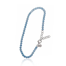 Silver bracelet, 17, 2.9 g, Silver 925 fineness, Rhodium (Plating), Zirkons, Variable length