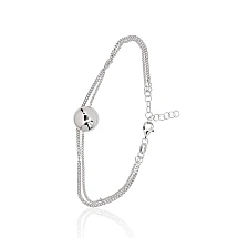 Silver bracelet, 17, 4 g, Silver 925 fineness, Rhodium (Plating), Variable length