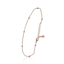 Silver bracelet, 17, 1.1 g, Silver 925 fineness, red gold (Plating), Variable length
