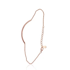 Серебряный браслет, 17, 1.6 g, Серебро 925 проба, красное золото (покрытие), Регулируемая длина