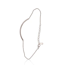 Серебряный браслет, 17, 1.5 g, Серебро 925 проба, родий (покрытие), Регулируемая длина
